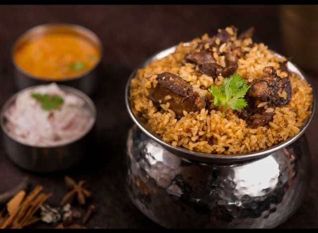 Thalapakattu Mutton Biryani.