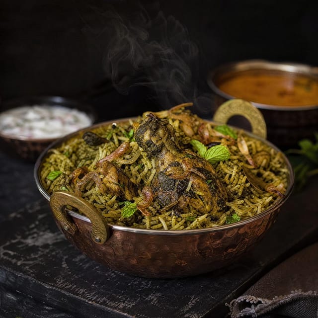 Gongura Chicken Dum Biryani.