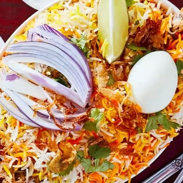 Hyderabadi Chicken Dum Biryani.