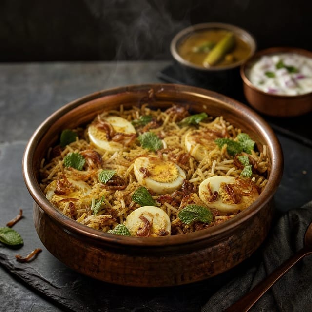 Ulavacharu Egg Biryani.