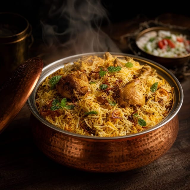 Hyderabadi Chicken Dum Biryani FP.