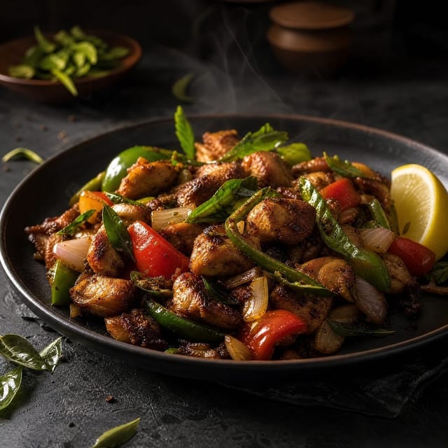 Green Chili Chicken Fry.