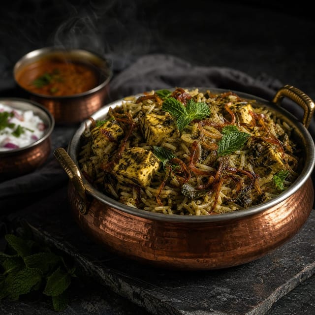 Gongura Paneer Biryani.