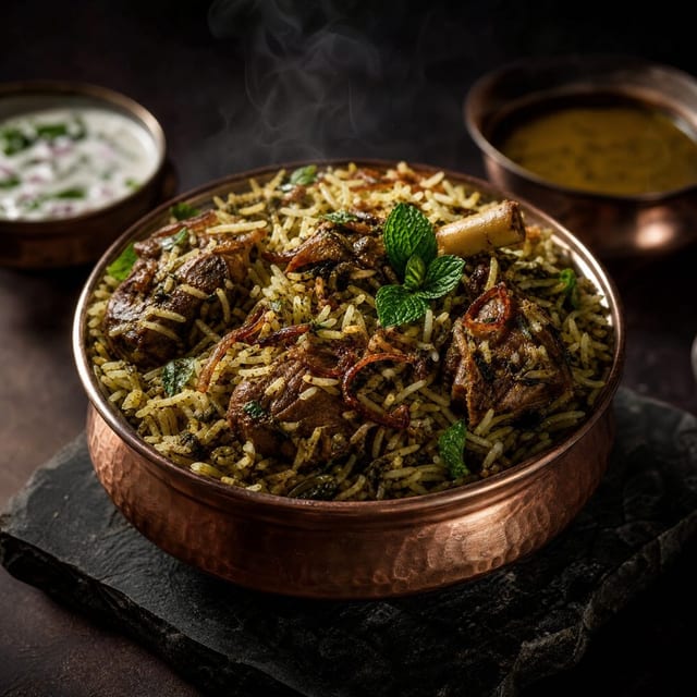 Gongura Goat Biryani.