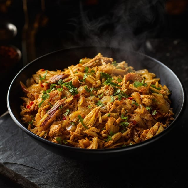 Chicken Kothu Parotta.