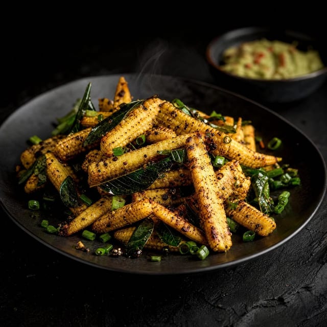 Karivepaku Baby Corn.