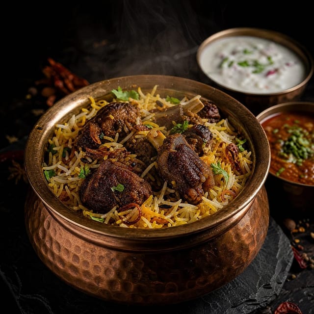 Goat Fry Biryani.