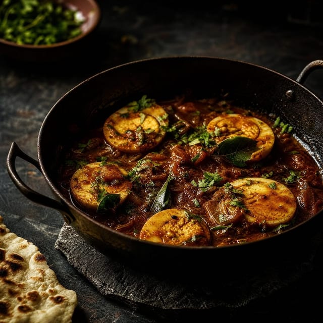 Andhra Egg Pulusu.