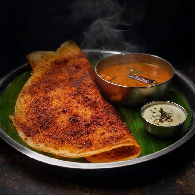 Andhra Podi Karam Dosa.