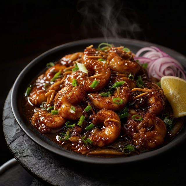 Shrimp Manchurian.