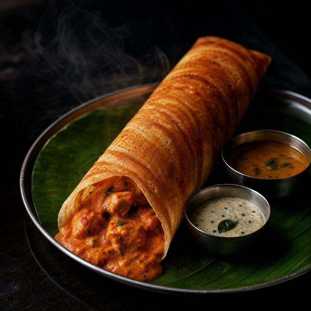 Butter Chicken Dosa.