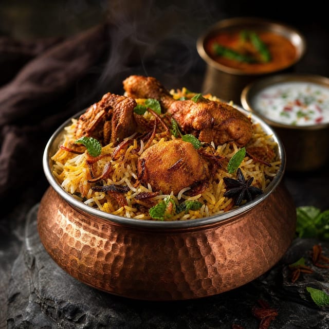 Chicken Fry Biryani.