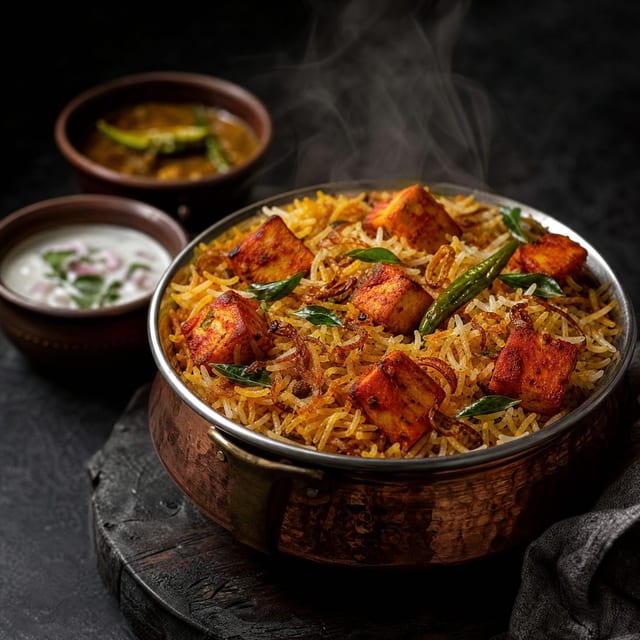 Paneer 65 Biryani.