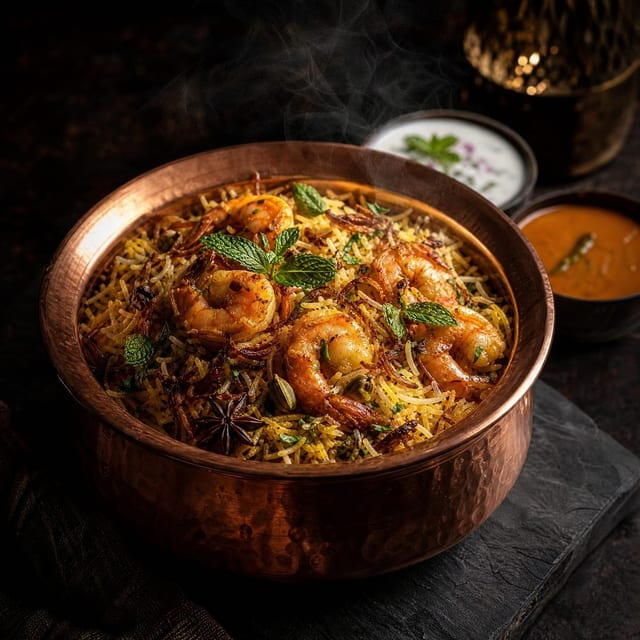 Shrimp Biryani.