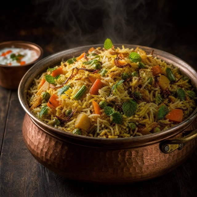 Hyderabadi Vegetable Dum Biryani FP.