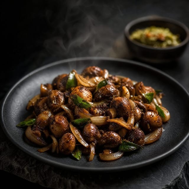 Mushroom Pepper Fry.