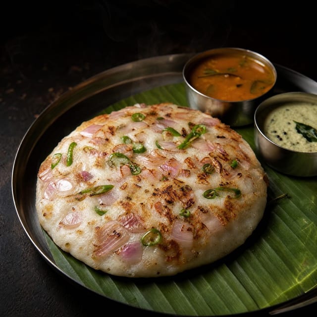 Onion Chilli Uttapam.