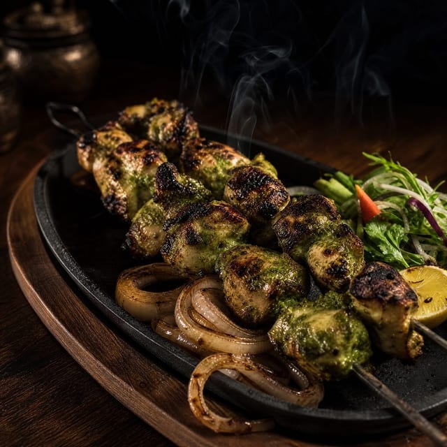 Hariyali Chicken Kebab.