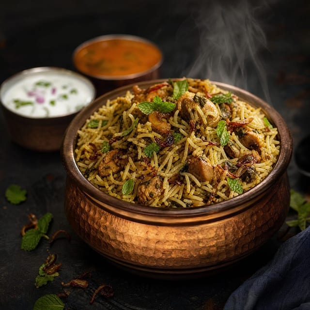 Gongura Boneless Chicken Biryani.